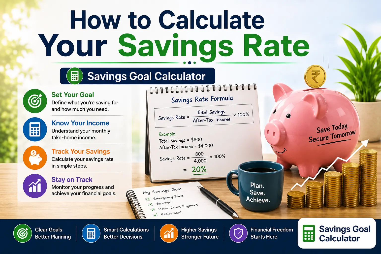 Savings rate formula and FIRE benchmark targets